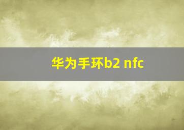 华为手环b2 nfc